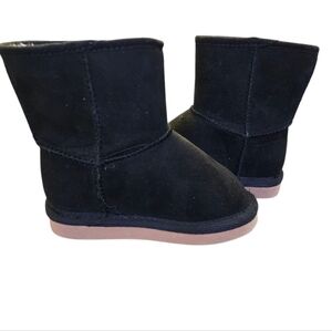 Old Navy Toddlwr Black Suede Boots Sz5